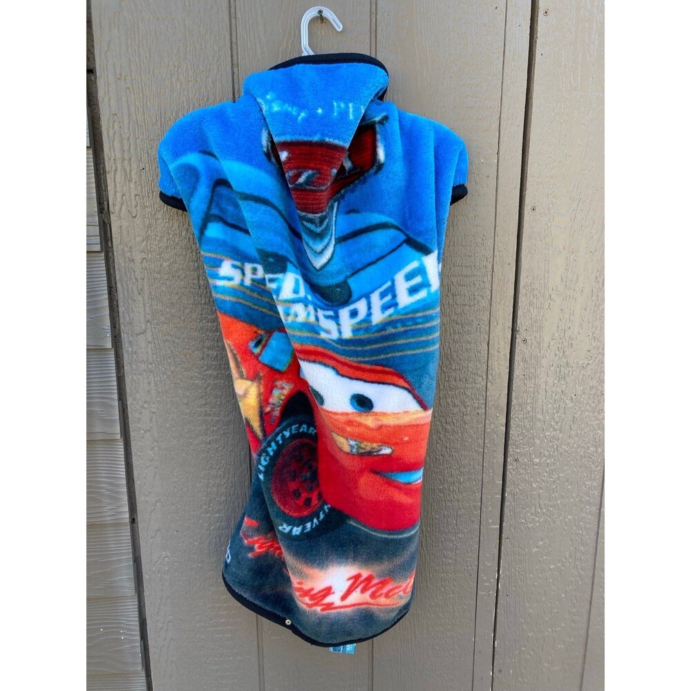 lightning McQueen from Disney's pixar cars zipper poncho blanket